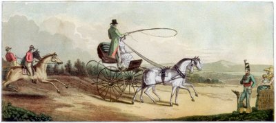 El Príncipe Regente conduciendo a Mrs Q en el camino a Brighton, finales del siglo XVIII o principios del XIX 1890 de Unbekannt