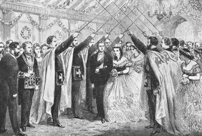 El Príncipe y la Princesa de Gales en la Conmemoración de Oxford...1863, 1901 de Unbekannt