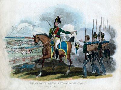 El Príncipe de Orange Distribuyendo Sus Medallas, 1815 de Unbekannt