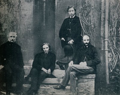 El Príncipe de Gales y sus tutores en la Universidad de Oxford, c1860 de Unbekannt