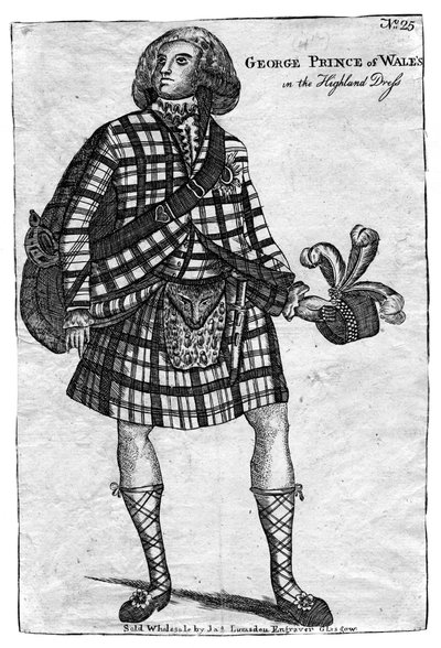 El Príncipe de Gales, el futuro Rey Jorge IV 1762-1830, en el Traje de las Tierras Altas de Unbekannt