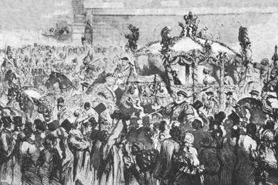 La procesión a Westminster, 31 de enero de 1856, 1901 de Unbekannt