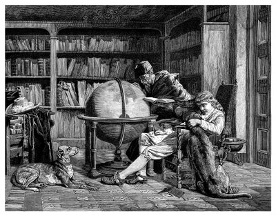 El Profesor y su Alumno, 1882 de Unbekannt