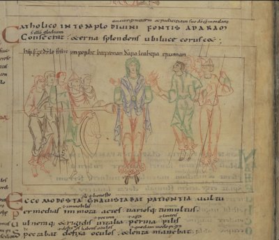 La Psychomachia de Prudencio, siglo XI de Unbekannt