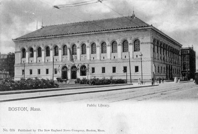 La Biblioteca Pública, Boston, Massachusetts, 1905 de Unbekannt