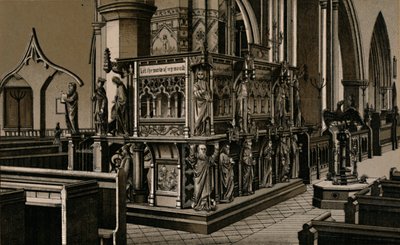 El púlpito, Iglesia de San Nicolás, c1880 de Unbekannt