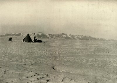La Cordillera Reina Alexandra fotografiada en el camino hacia abajo del glaciar, c. 1908, 1909 de Unbekannt