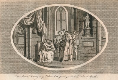 La Reina Viuda de Eduardo IV despidiéndose de su hijo, el Duque de York, 1483 1793 de Unbekannt