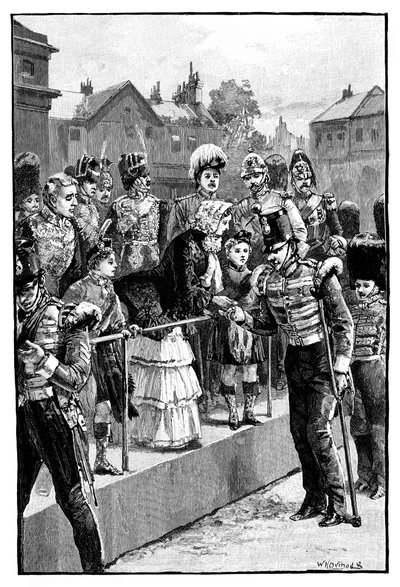 La Reina distribuyendo la Medalla de Crimea, Desfile de Horseguards, Londres, c1850s, 1888 de Unbekannt