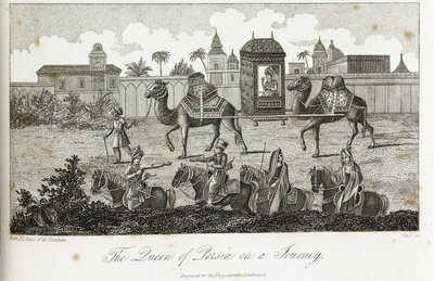 La reina de Persia llevada por camellos, c.1810-1829 de Unbekannt