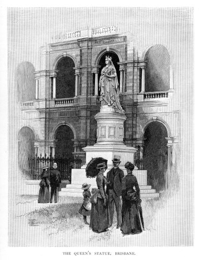 La estatua de la reina, Brisbane, Australia, 1886 de Unbekannt