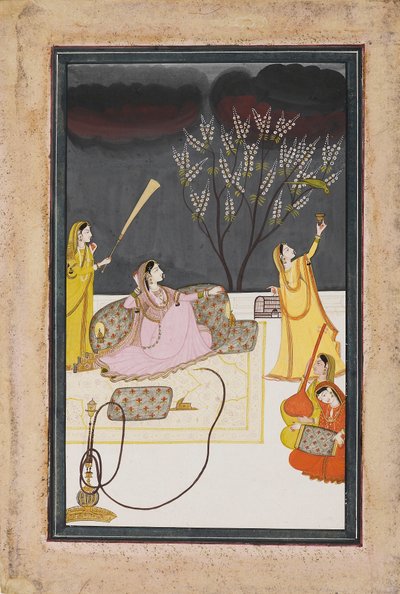 La Ragini Dhanasari Desi del Raga Dipaka, c1820 de Unbekannt