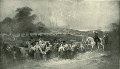 El alivio de Lucknow - Llevando a los sufrientes al campamento británico, 1901 de Unbekannt