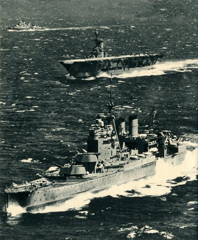 El Renown, el Ark Royal y el Sheffield, c1939-1941, 1942 de Unbekannt