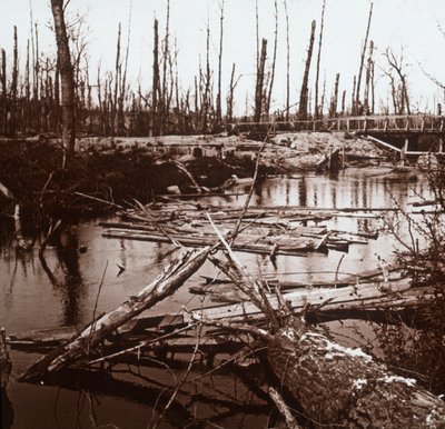 El río Ailette, norte de Francia, c. 1914-c. 1918 de Unbekannt