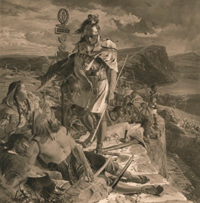 Los romanos hacen construir un muro para la protección del sur, 1905 de Unbekannt