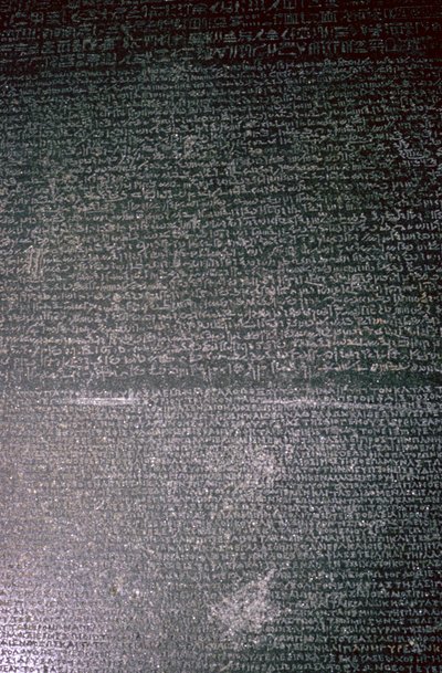 La Piedra de Rosetta, egipcia, período ptolemaico, 196 a.C. de Unbekannt