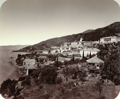 El Monasterio Rossikon de San Pantaleón en el Monte Athos, Grecia, 1860s de Unbekannt