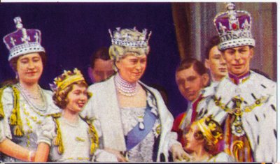 La Familia Real en el balcón del Palacio de Buckingham, con motivo de la coronación del Rey Jorge VI de Unbekannt