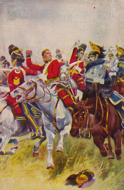 Los Royal Scots Greys. La carga de los Greys en Waterloo, 1815, 1939 de Unbekannt