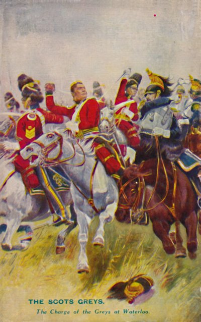 Los Royal Scots Greys. La carga de los Greys en Waterloo, 1815, 1939 de Unbekannt