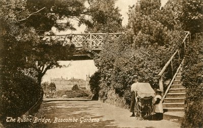 El Puente Rústico, Jardines de Boscombe, Bournemouth, Dorset, c1900-c1919 de Unbekannt
