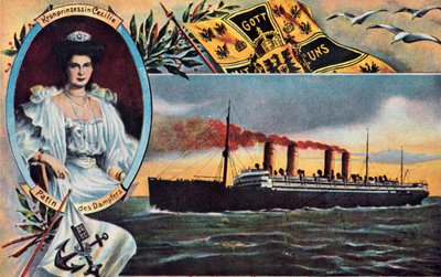 El SS Kronprinzessin Cecilie, c1910 de Unbekannt