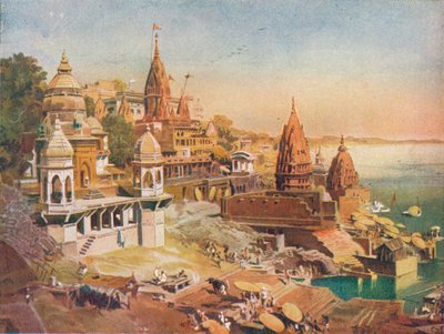 La Ciudad Sagrada de los Hindúes: Benarés en el Ganges, 1908 de Unbekannt