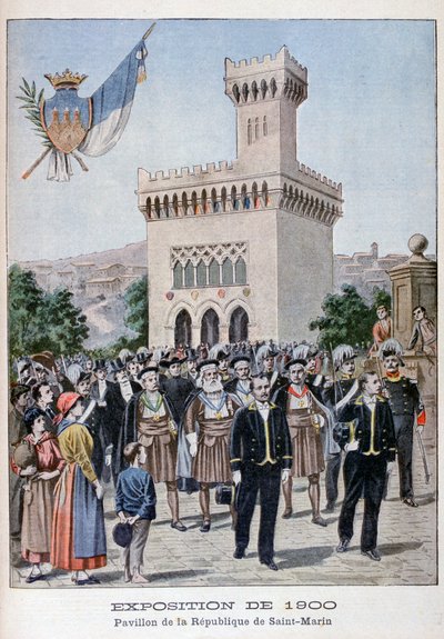 El pabellón de San Marino en la Exposición Universal de 1900, París de Unbekannt