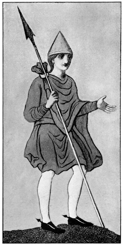 El manto sajón, mostrando el método de sujeción, 1910 de Unbekannt