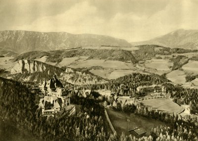 El Schneeberg y la cordillera Rax, Semmering, Baja Austria, c1935 de Unbekannt