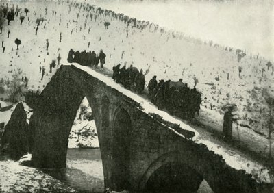 Estado Mayor del Ejército Serbio en su retirada a través de Albania, 1919 de Unbekannt