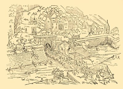Los españoles capturan Amberes en su larga lucha con los holandeses, 1576, c1930 de Unbekannt