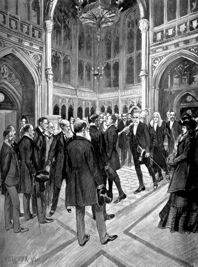 La Procesión de los Oradores, Cámara de los Comunes, Palacio de Westminster, Londres, c1905 de Unbekannt