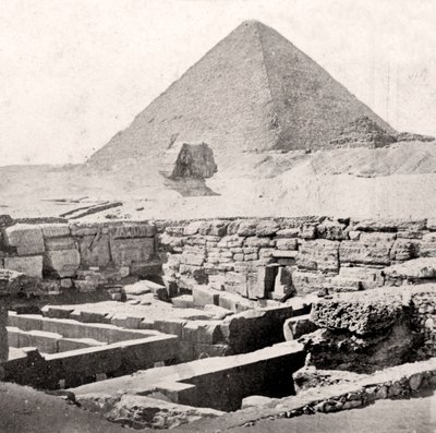 La Esfinge y la Gran Pirámide, Egipto, principios del siglo XX de Unbekannt