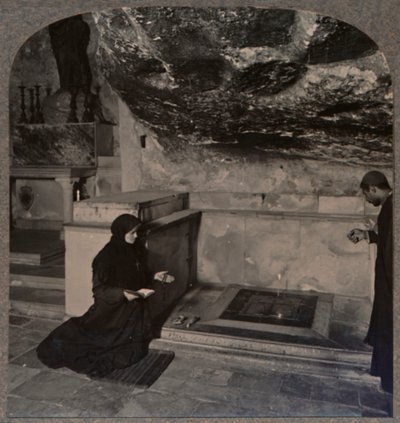 La Piedra de la Unción, Iglesia del Santo Sepulcro, Jerusalén, c1900 de Unbekannt