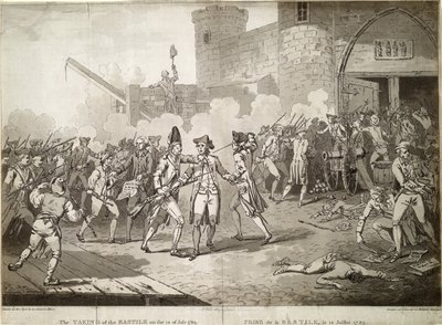 La toma de la Bastilla el 14 de julio de 1789 de Unbekannt