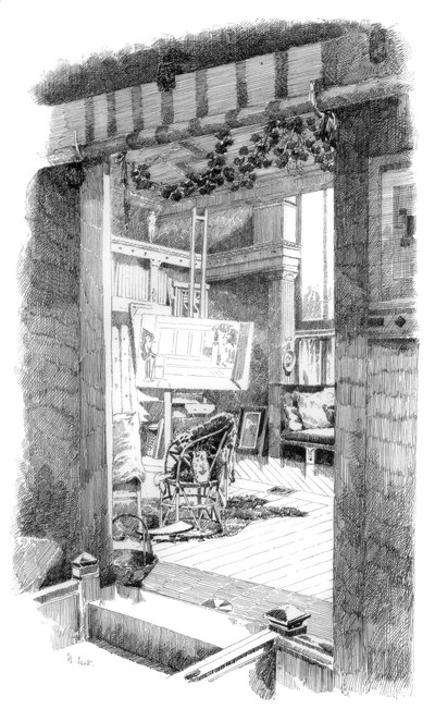 El estudio, c. 1880-1882 de Unbekannt