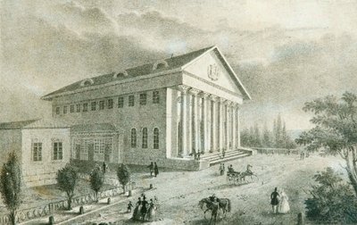 El Teatro de Verano en el Parque Petrovsky, Moscú, Rusia, 1840s de Unbekannt