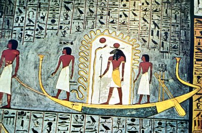 El Dios Sol Ra, escena en barco de Unbekannt