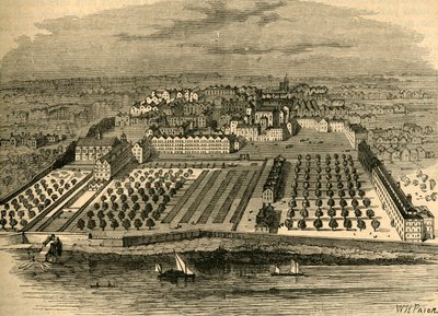 El Templo en 1671. De una vista aérea antigua en el templo interior, 1897 de Unbekannt