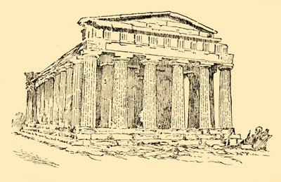 El templo de la colonia griega en Agrigento, Sicilia, c1930 de Unbekannt