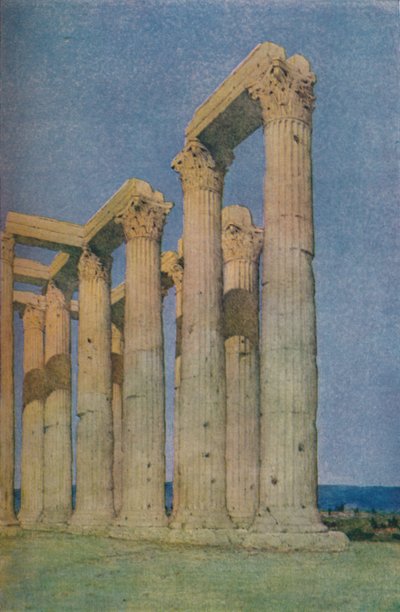 El Templo de Zeus Olímpico en Atenas, 1913 de Unbekannt