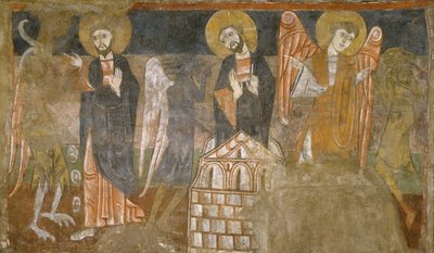 La Tentación de Cristo por el Diablo, primera mitad del siglo XII posiblemente 1129-34 de Unbekannt