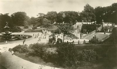La terraza y la fuente, Central Park, Nueva York de Unbekannt