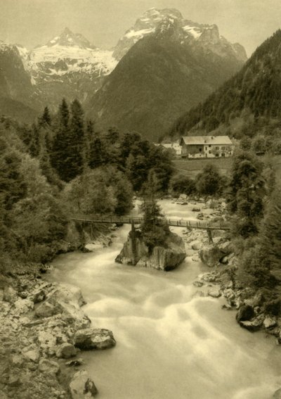 El Puente del Diablo Teufelssteg, Lofer, Austria, c1935 de Unbekannt