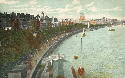 El Embankment del Támesis, Londres, c. 1915 de Unbekannt