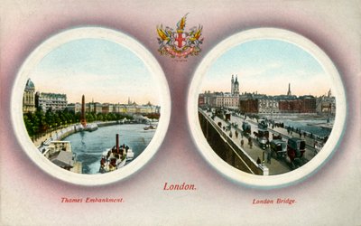 El malecón del Támesis y el puente de Londres, Londres, 1909 de Unbekannt