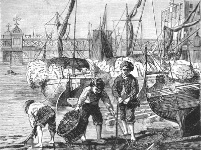 El Támesis en marea baja, 1897 de Unbekannt