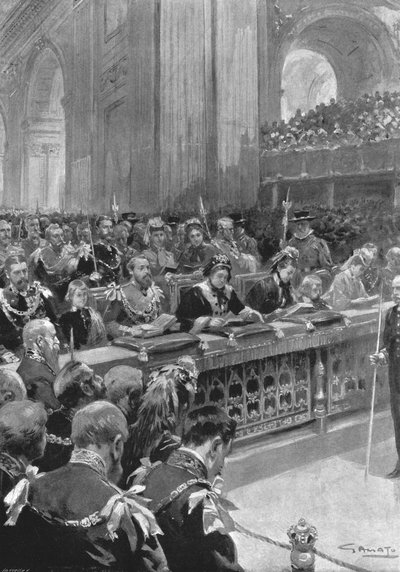 El servicio de acción de gracias por la recuperación del Príncipe de Gales...1872, 1901 de Unbekannt